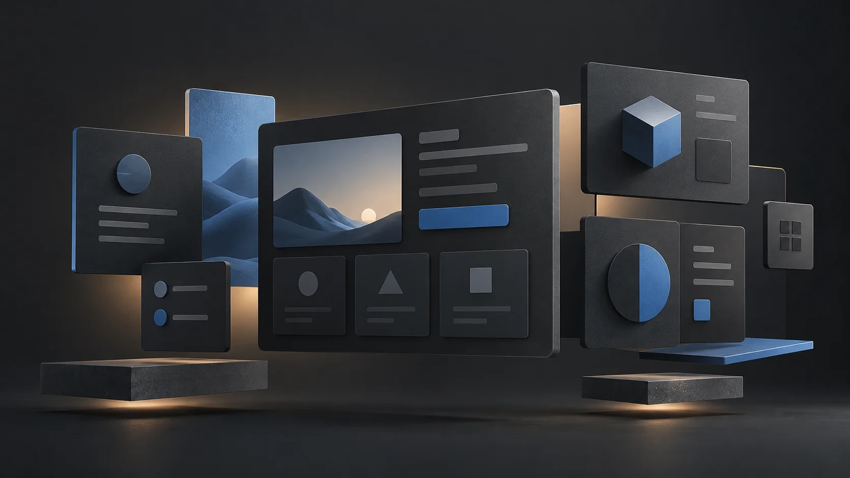 Abstract web app interface system